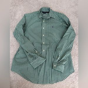Mens Ralph Lauren green dress shirt